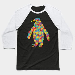 Tetris Penguin Baseball T-Shirt